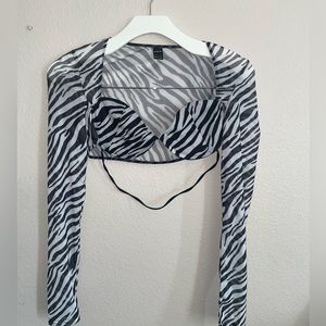 Zebra Print crop top